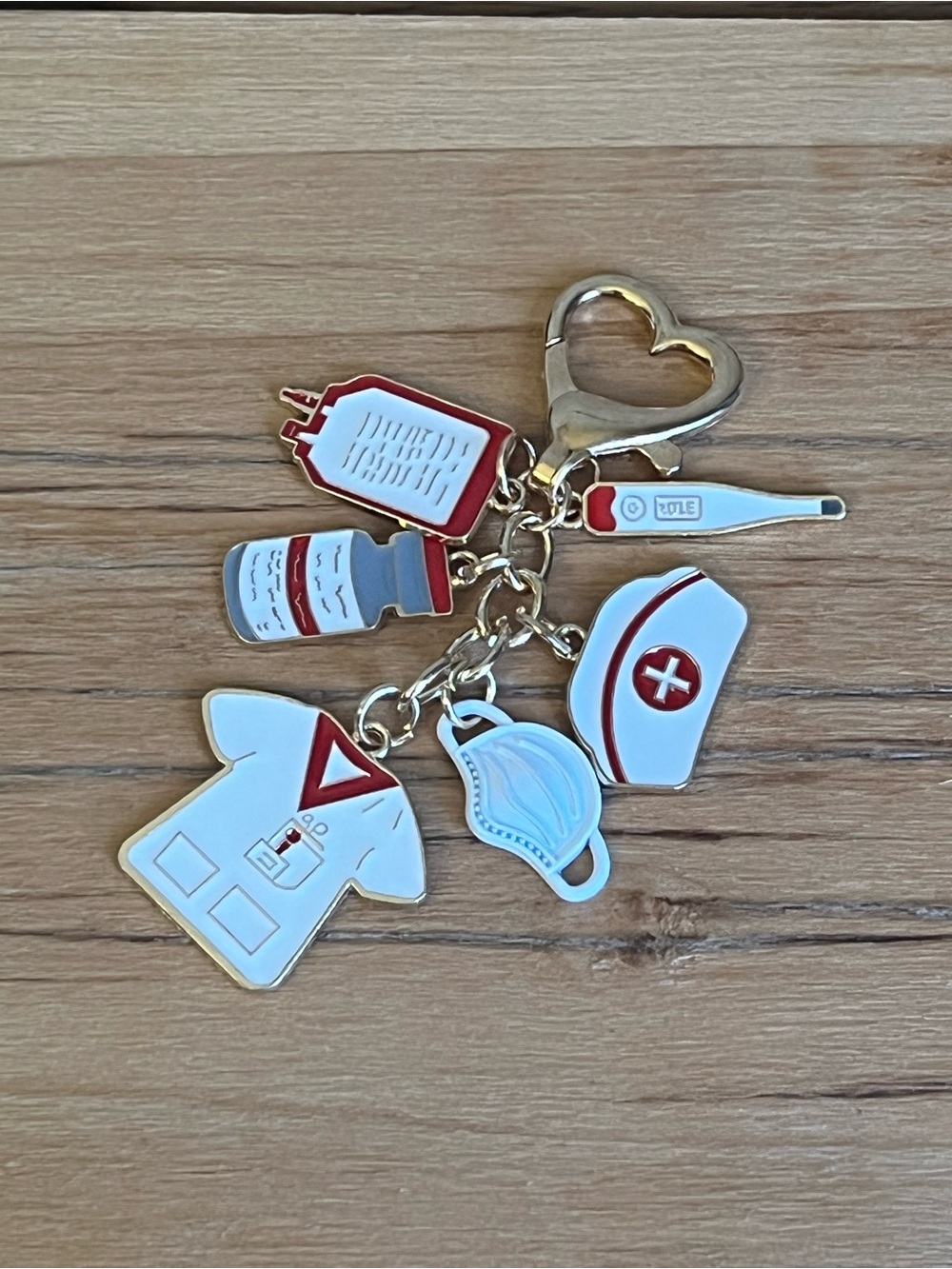 Nurse Medical Bag Charm /Keychain - White & Red